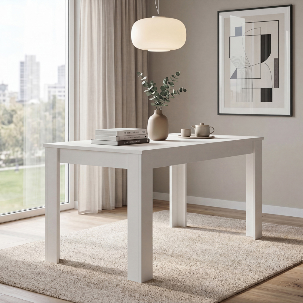 VIDA DESIGNS Medina 4 Seater Dining Table White Image 4