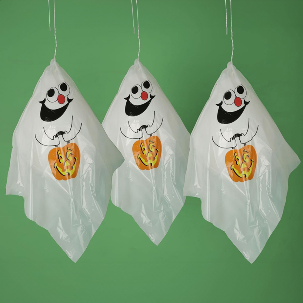 Shatchi Halloween White Ghost Hanging Spook 3 Pack Image 4