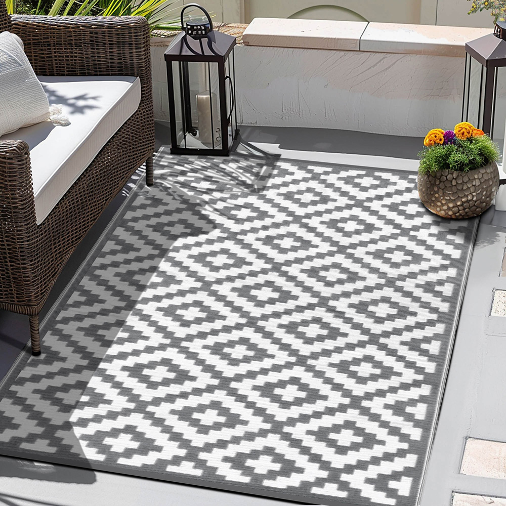 Green Decore Nirvana Grey and White Outdoor Rug 120 x 180cm Image 5