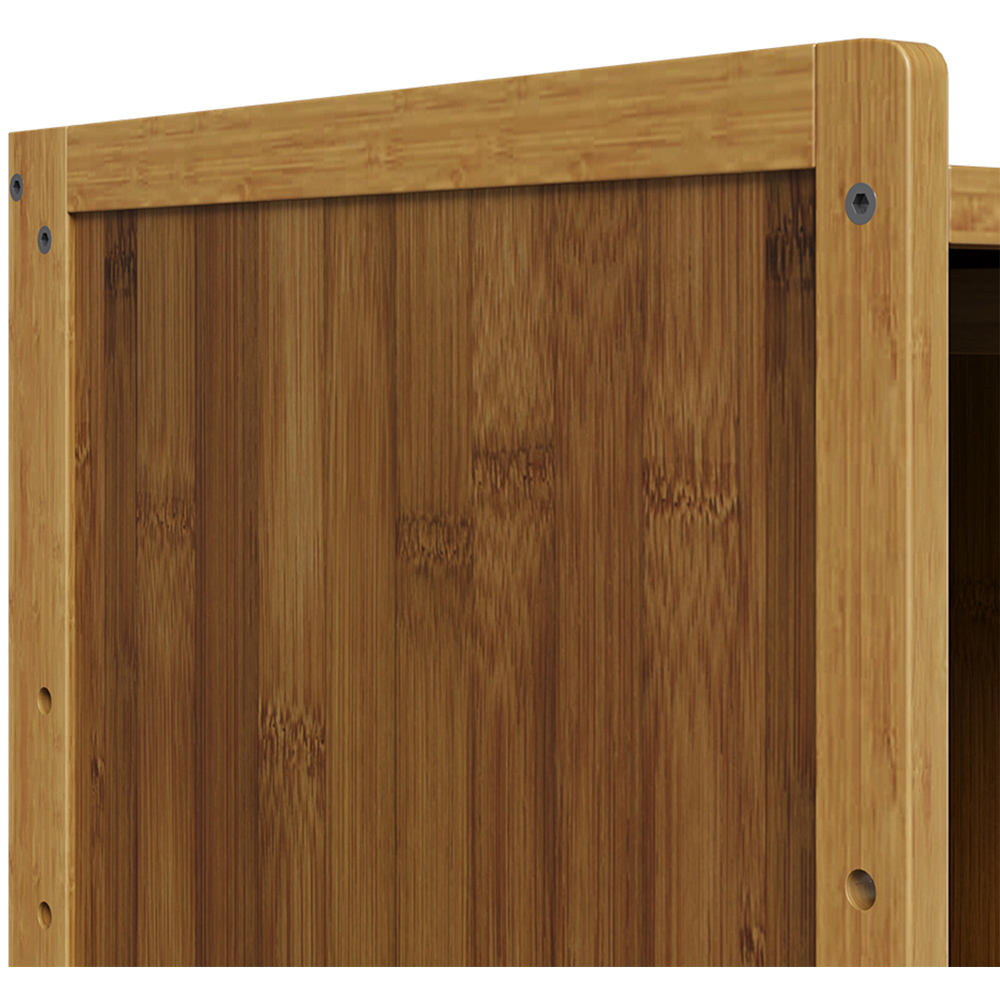 Living and Home 3 Drawer Single Shelf Tawny Bedside Table Image 4