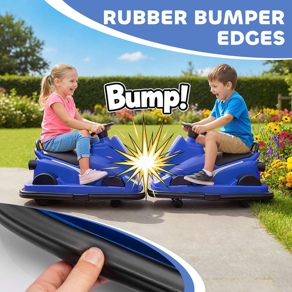 Tommy Toys Kids Blue 360 Degree Rotating Electric Bumper Car with LED Image 6