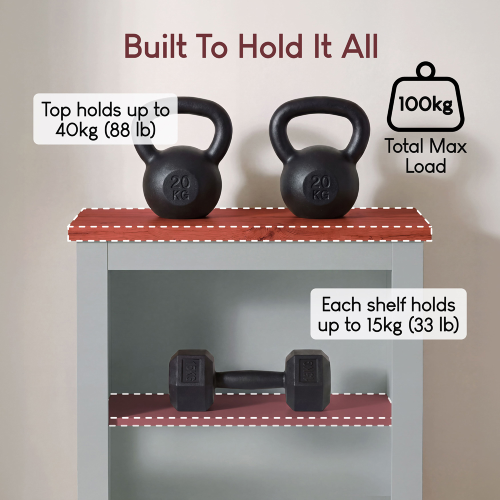 VIDA DESIGNS Arlington 4 Shelf Grey Bookcase Image 5