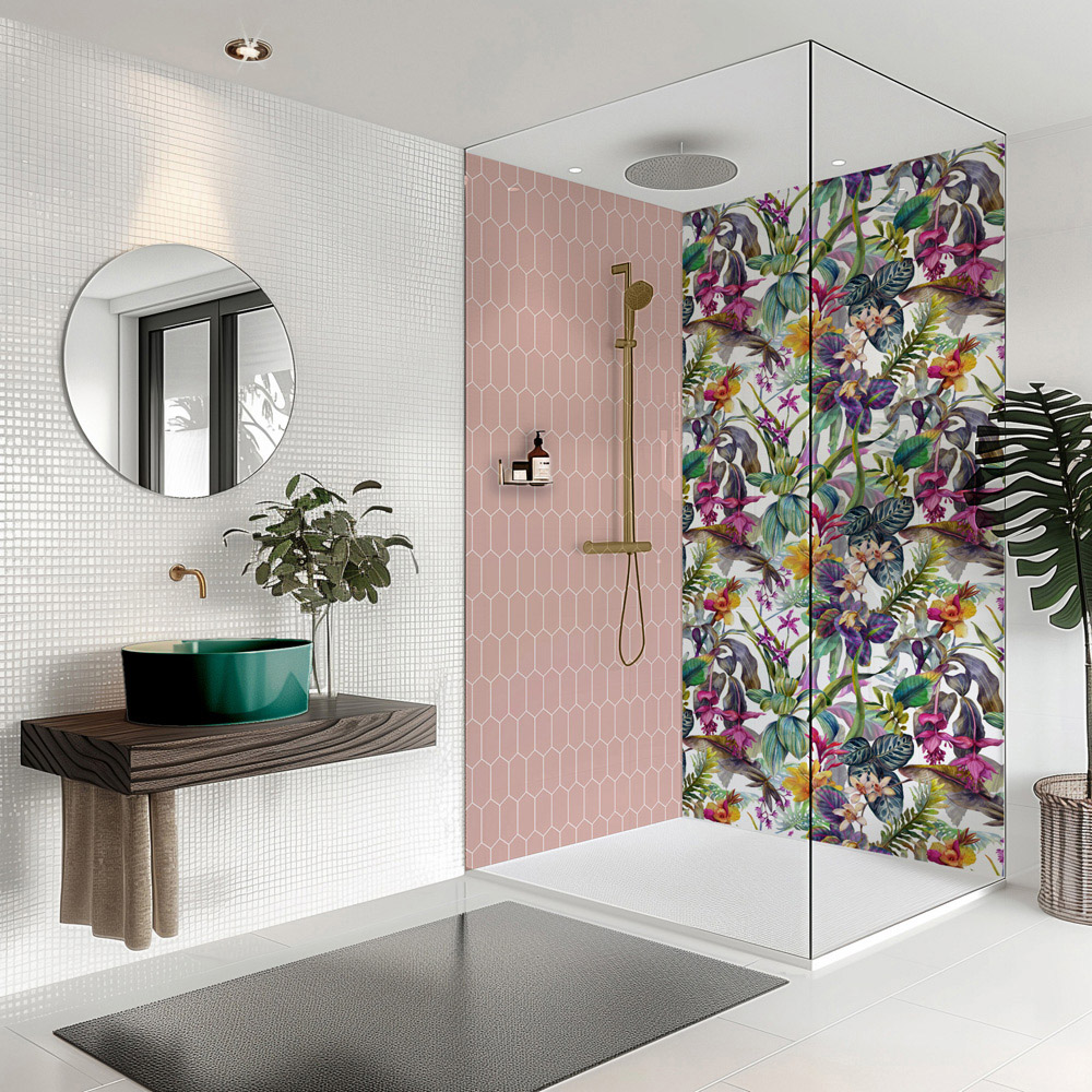 Splashbax Premium Artisan Floral Dream Di Bond Shower Panel 2400 x 800mm Image 5