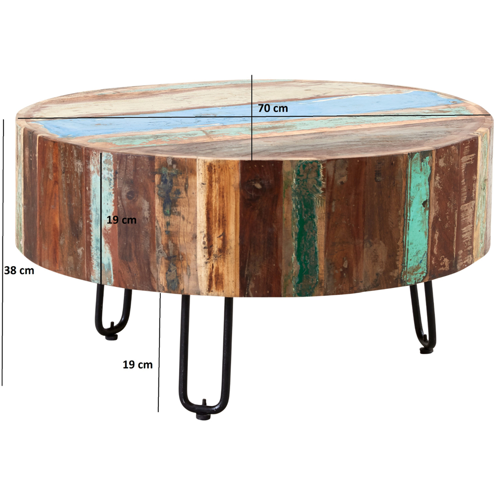 Brooklyn Camea Wooden Drum Coffee Table Image 5