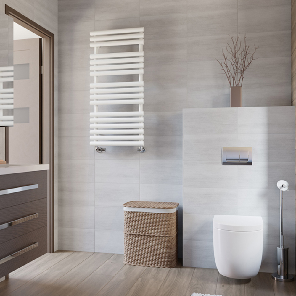 Terma Rolo Towel 2111BTU White Heated Towel Rail 1085 x 520mm Image 7
