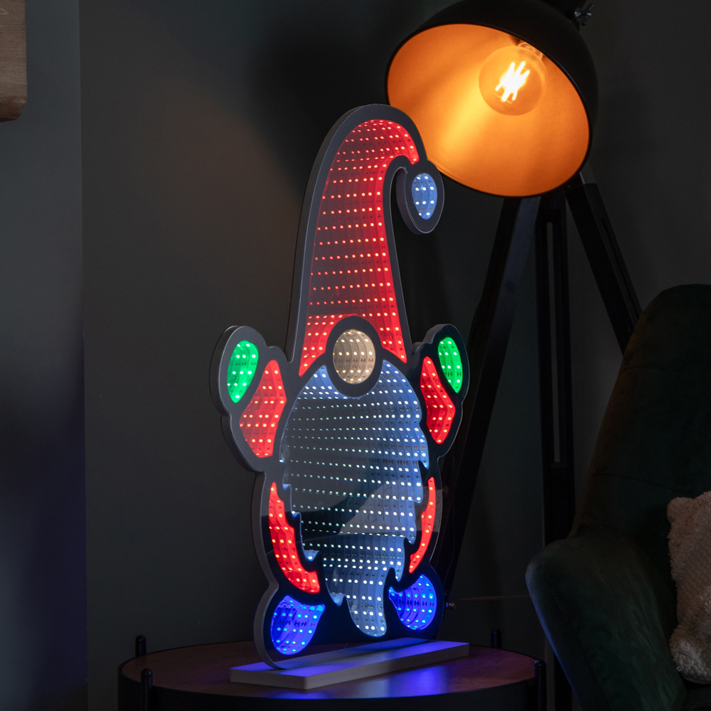 Samuel Alexander Multicolour LED Light Up Gnome Infinity Light Christmas Decoration 60cm Image 3