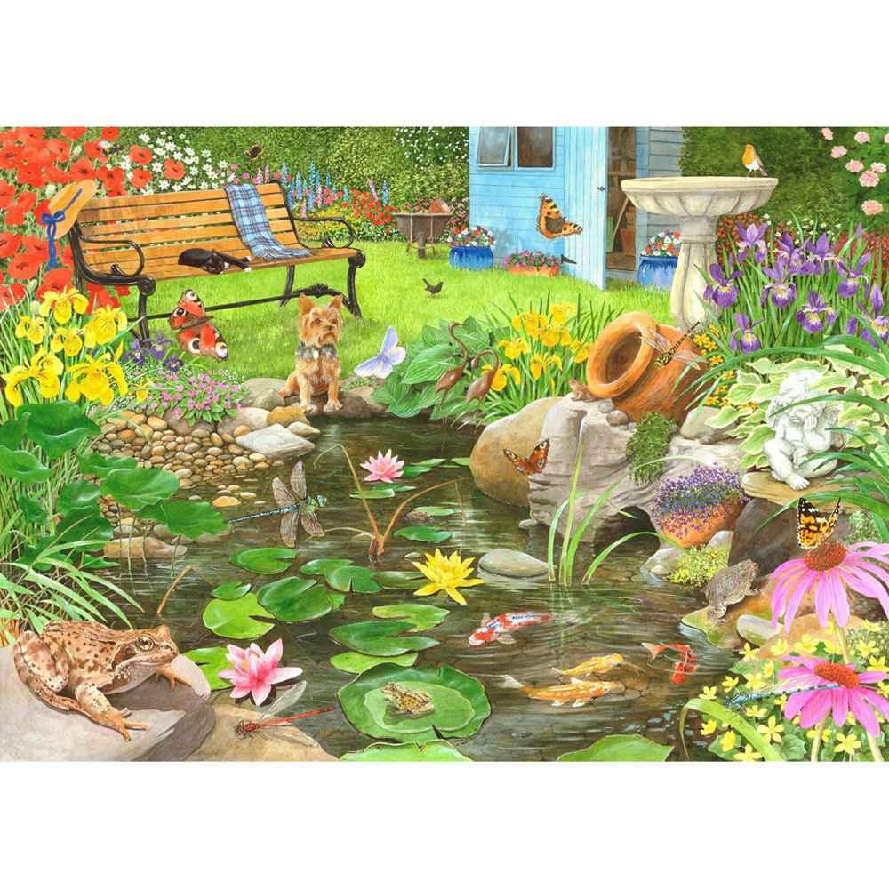 The House of Puzzles Lily Pond 1000 Piece Jigsaw Puzzle Image