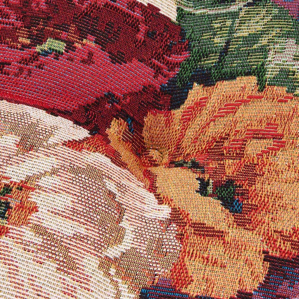 Living and Home Beige Vintage Floral Embroidered Tatami Seat Cushion with Pom Poms 40 x 40cm Image 4