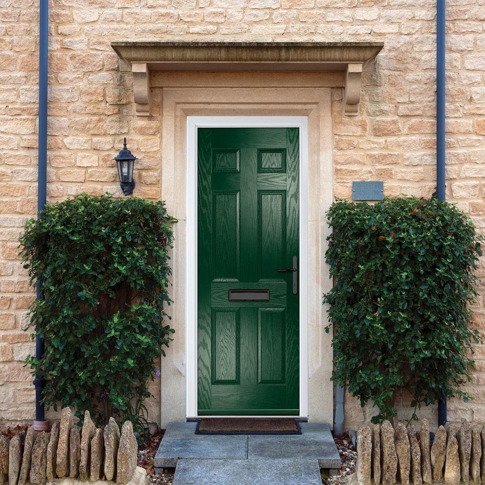 Crystal-Direct Muirfield Solid Green GRP Left Hand Open Front Door 2090 x 890mm Image 2