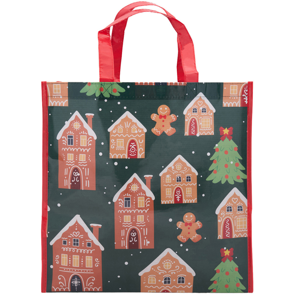 Gingerbread House Christmas Shopper Bag Image 3