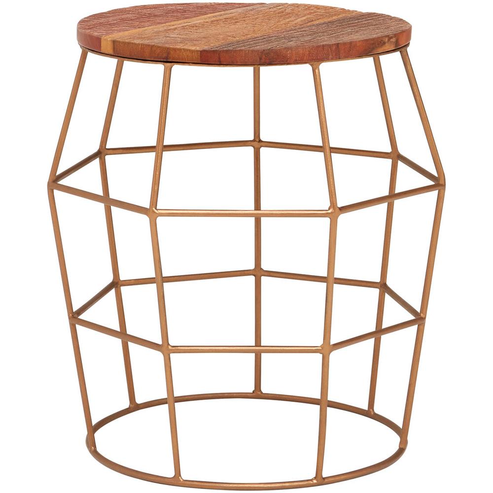 Premier Housewares Wooden Round Side Table Image 2