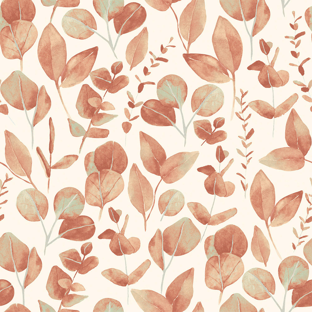 Hoopla Walls Oasis Watercolour Leaves Tuscan Mix Wallpaper Image 1