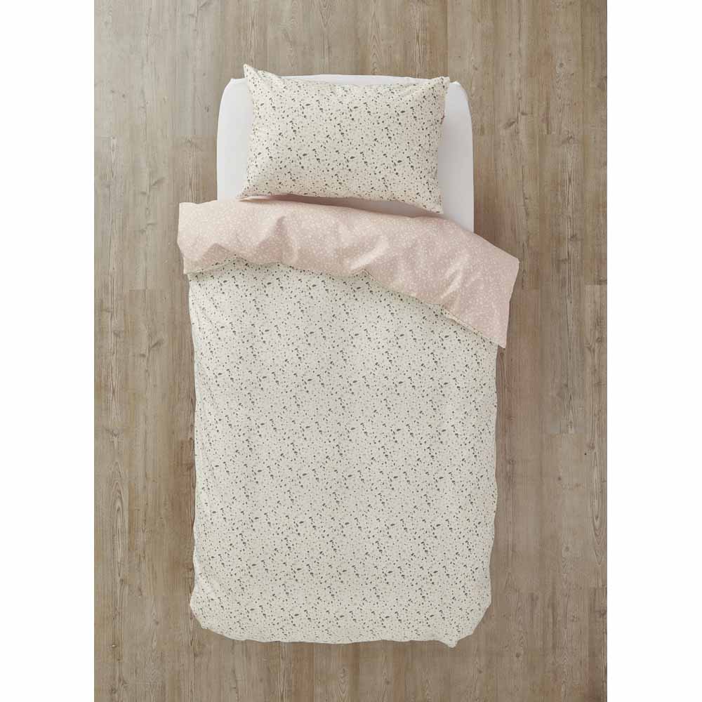 Wilko Pink Terrazzo Duvet Set Single Wilko