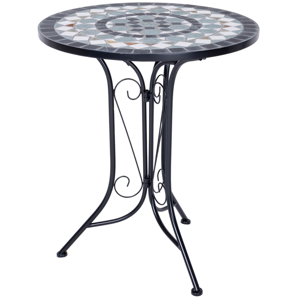 Charles Bentley Blue Mosaic Bistro Set Image 6