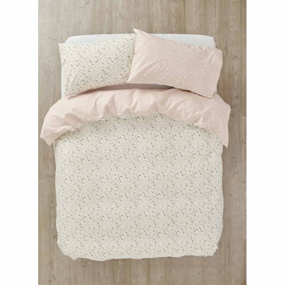 Wilko Pink Terrazzo Duvet Set Double Wilko