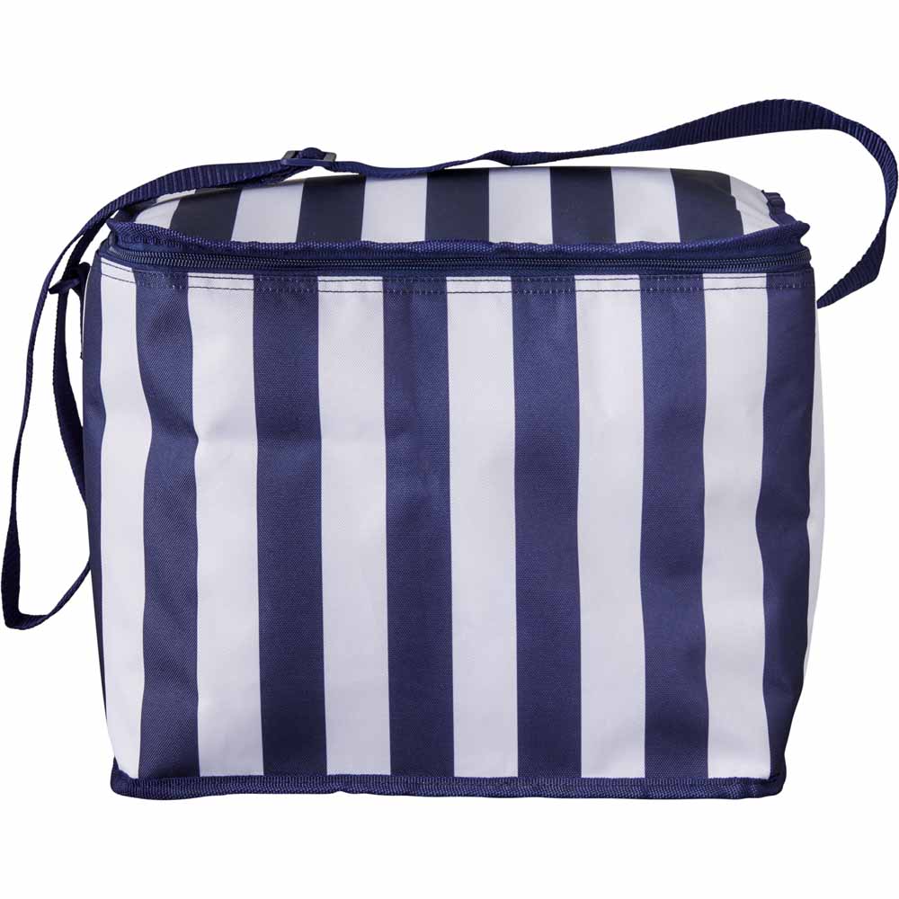Wilko Family Cool Bag Blue Stripe Image 1