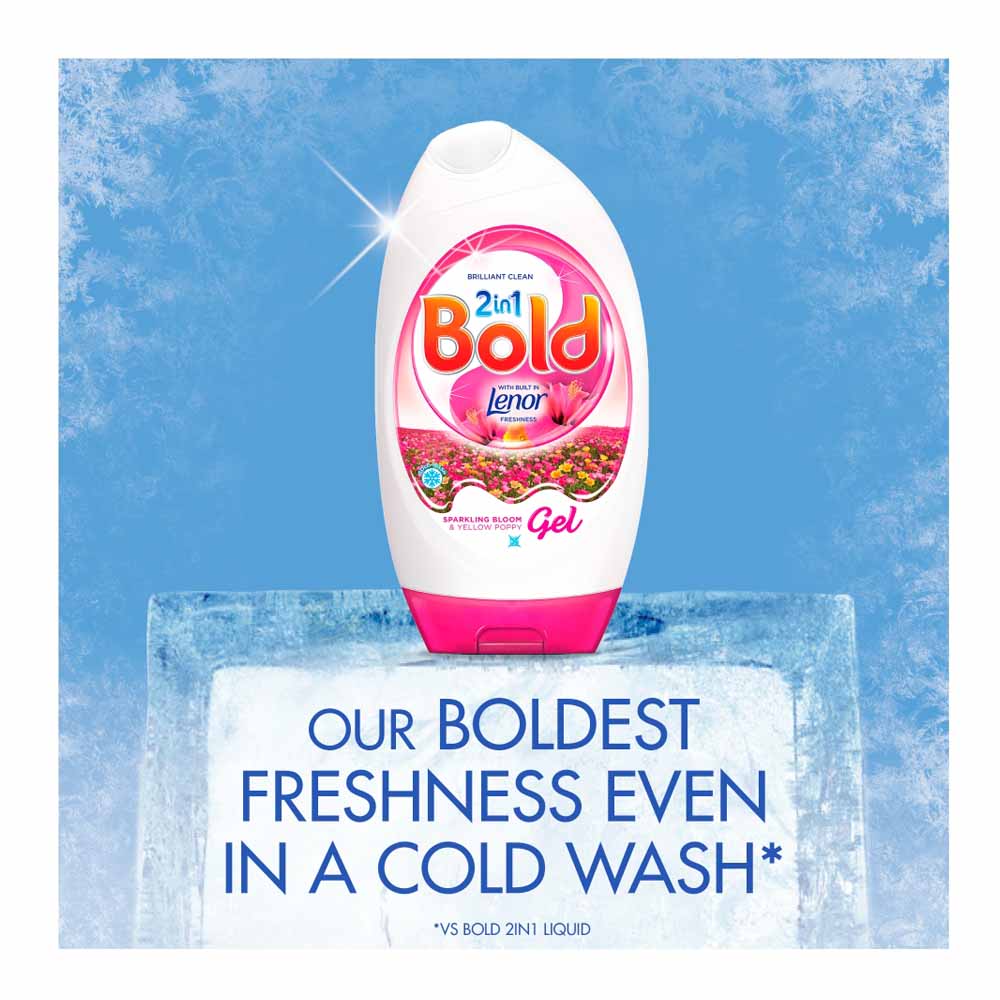 Bold 2 in 1 Sparkling Bloom and Poppy Washing Liquid Gel 35 Washes 1.295L Image 4