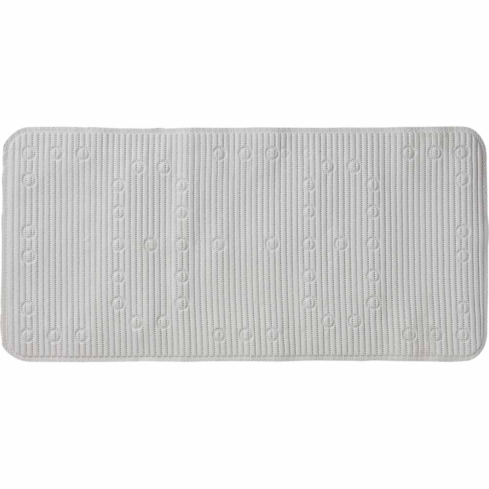 Wilko White Cushioned Bathmat Image 1