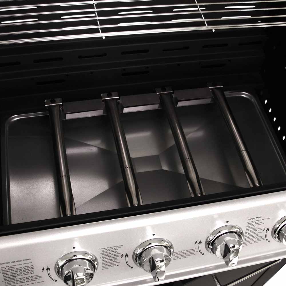 Charles Bentley 4 Burner + 1 Side Burner Gas BBQ Black Image 7