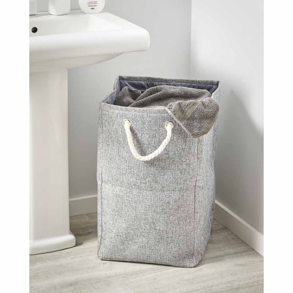 Wilko Grey Folding Laundry Bag Wilko