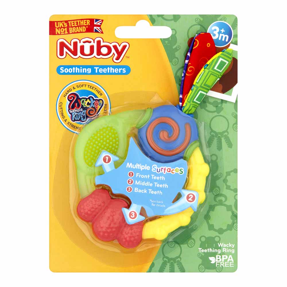 Nuby Wacky Teething Ring Image 1