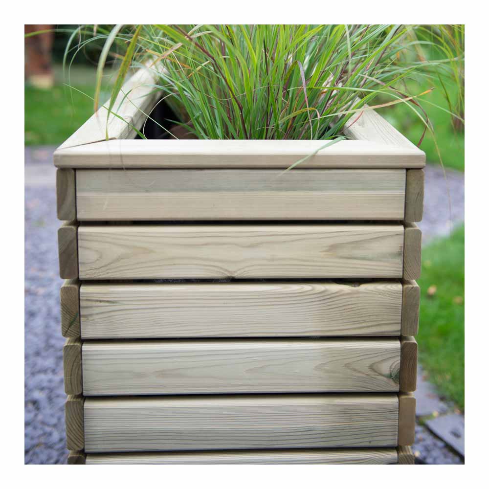 Forest Garden Timber Outdoor Long Linear Planter 120 x 40cm Image 3