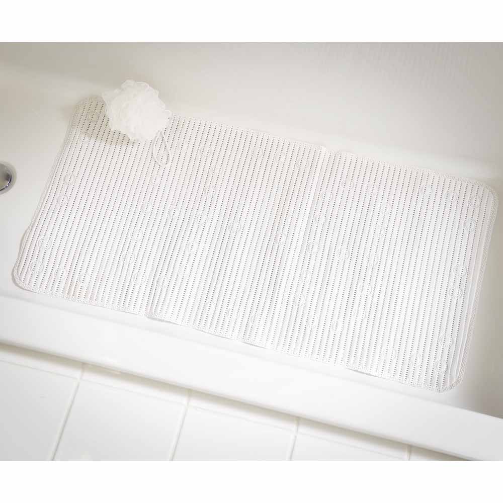 Wilko White Cushioned Bathmat Image 3