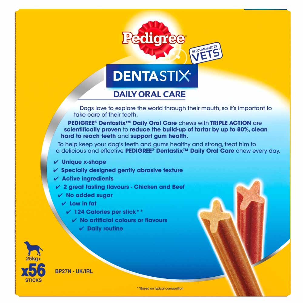 Pedigree 56 pack Dentastix Daily Dental Chews Large Dog Treats Image 5