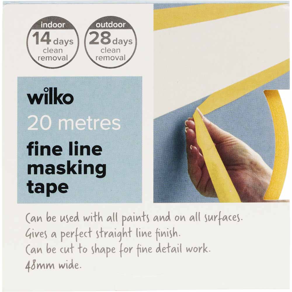 Wilko Fine Line Masking Tape 48mm x 20m Wilko