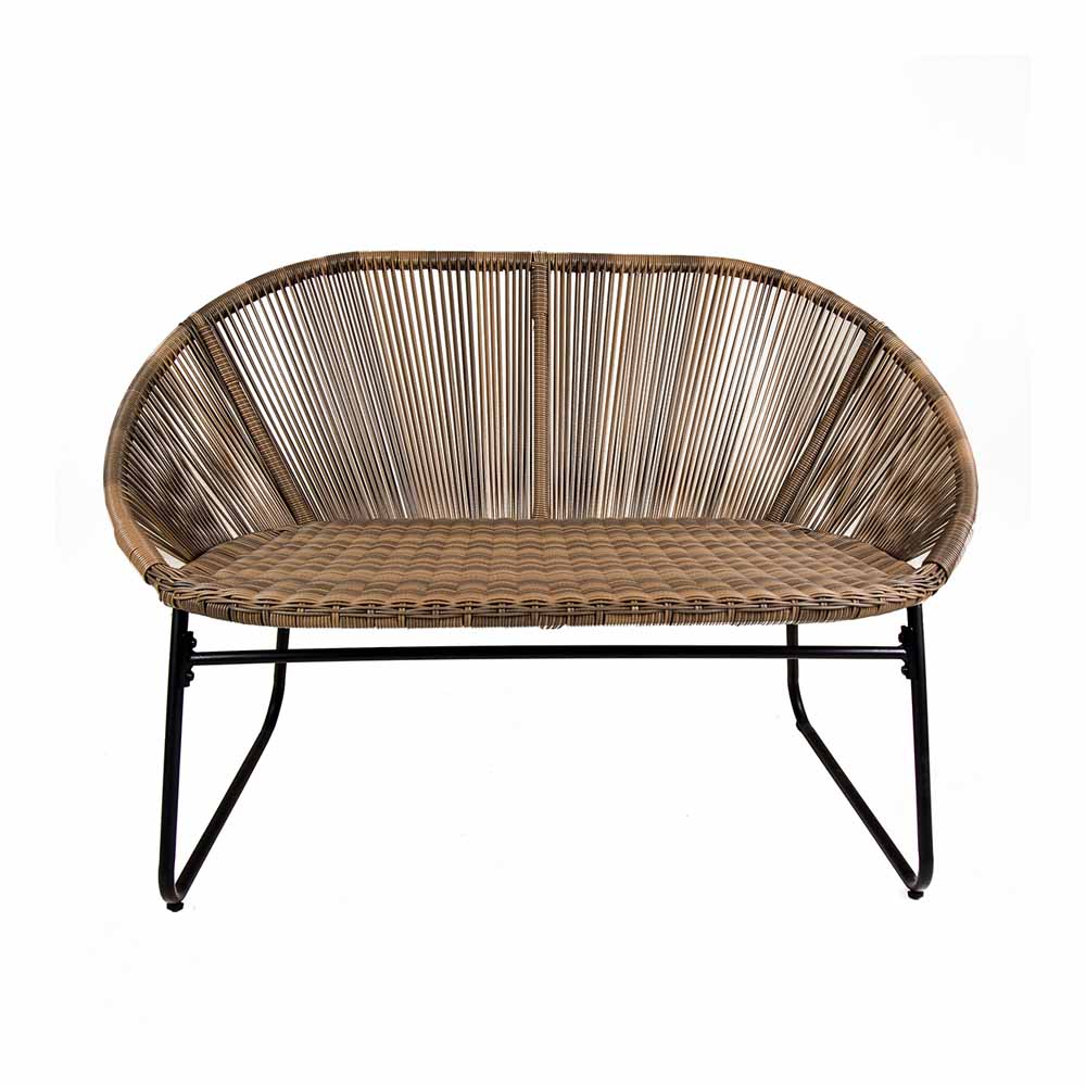 Charles Bentley Bali 2 Seater Bench Natural | Wilko