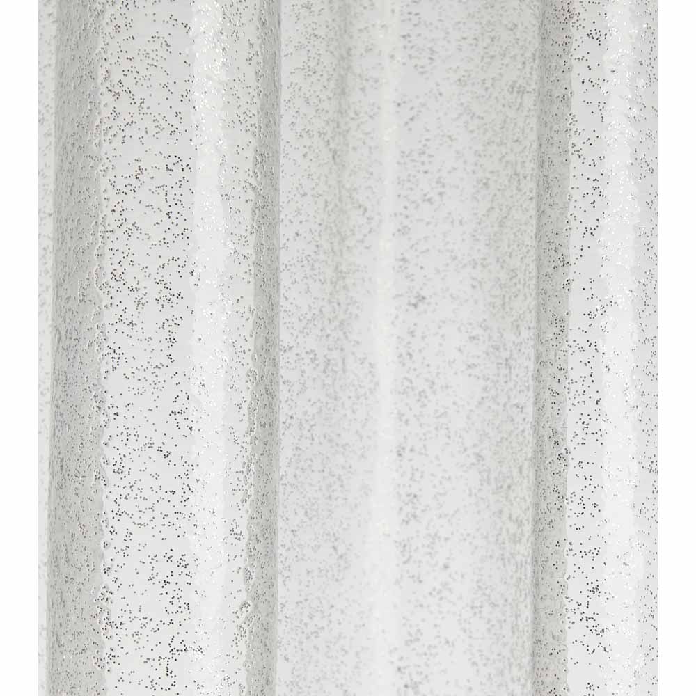 Wilko Silver Glitter Shower Curtain Image 2