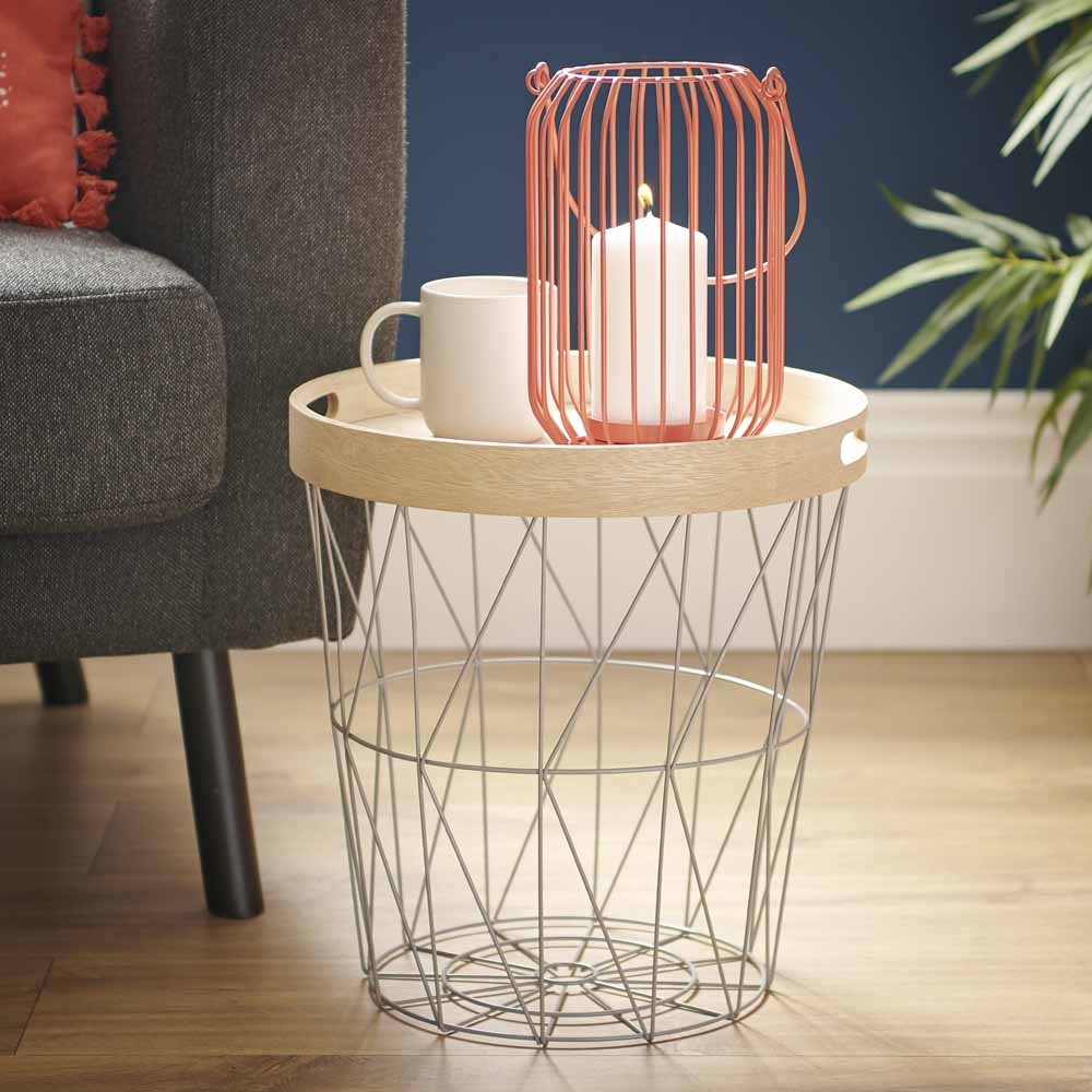 Wilko Orange Wire Lantern Wilko