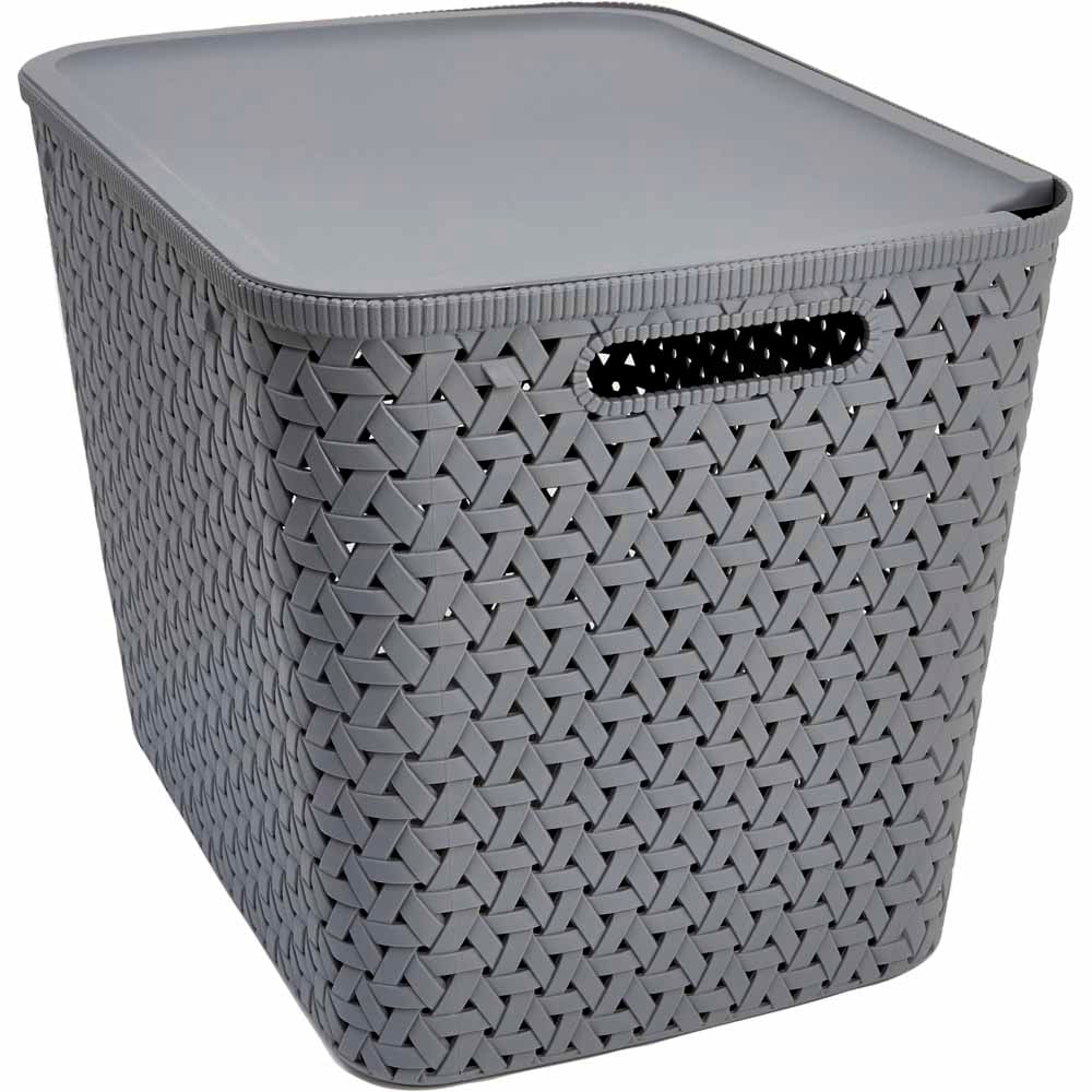 Wilko Grey Extra Large Deorative Storage Box Wilko