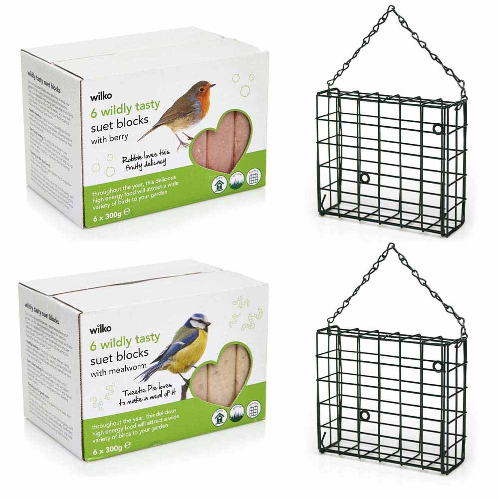 Wilko Wild Bird Suet Block Feeding Bundle Image 1