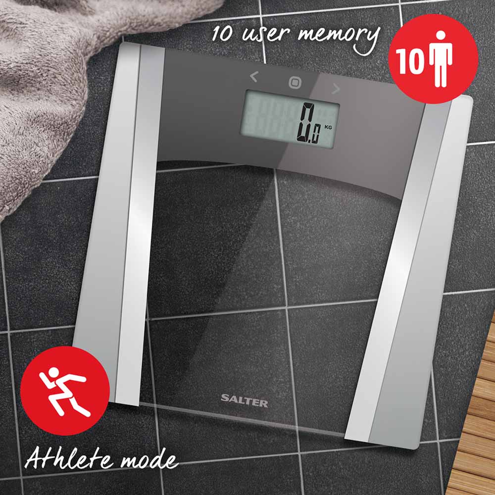 Salter Large Glass Analyser Bathroom Scales 9127 Image 8