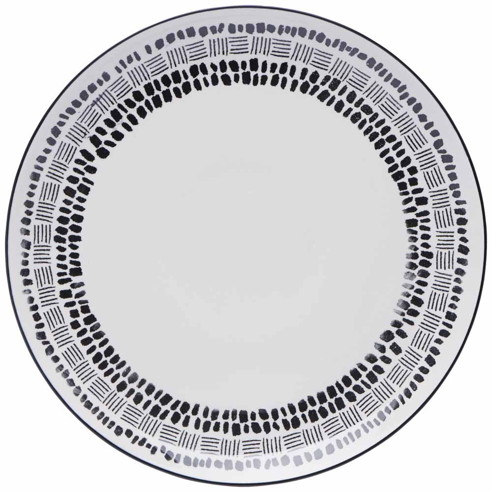 Wilko Pad Print Dinner Plate 4 pack Image 1