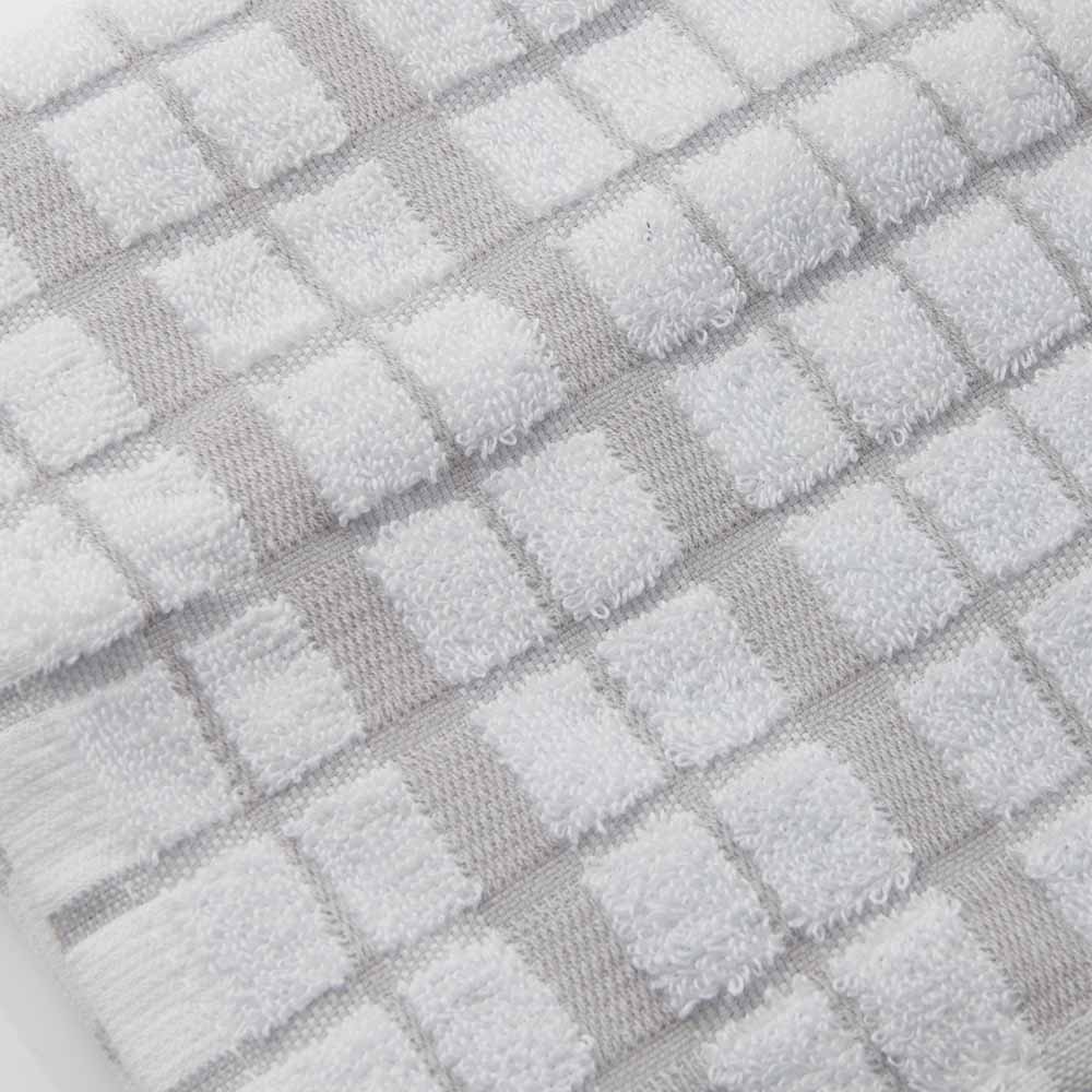 Wilko Grey and White Terry Towel Large Image 2