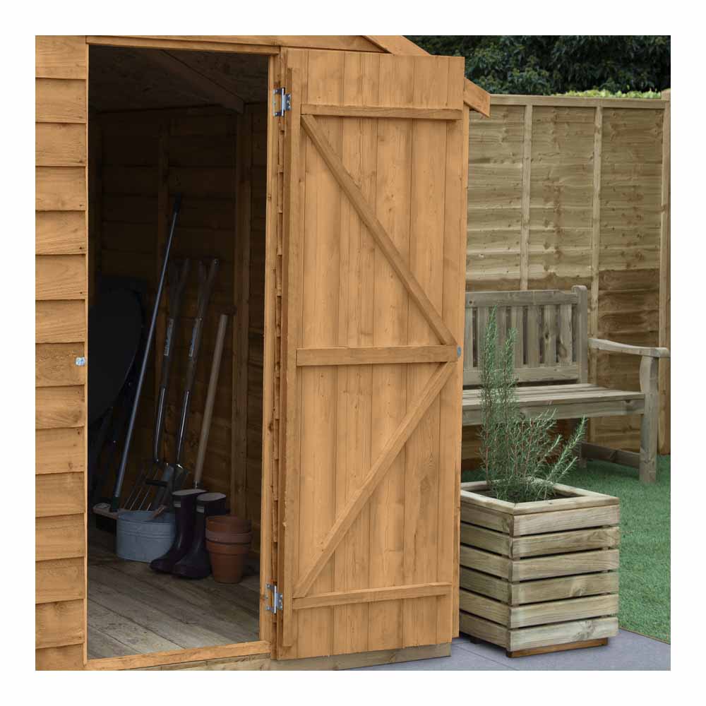 Forest Garden 5 x 3ft Windowless Overlap Dip Treated Apex Garden Shed Image 5