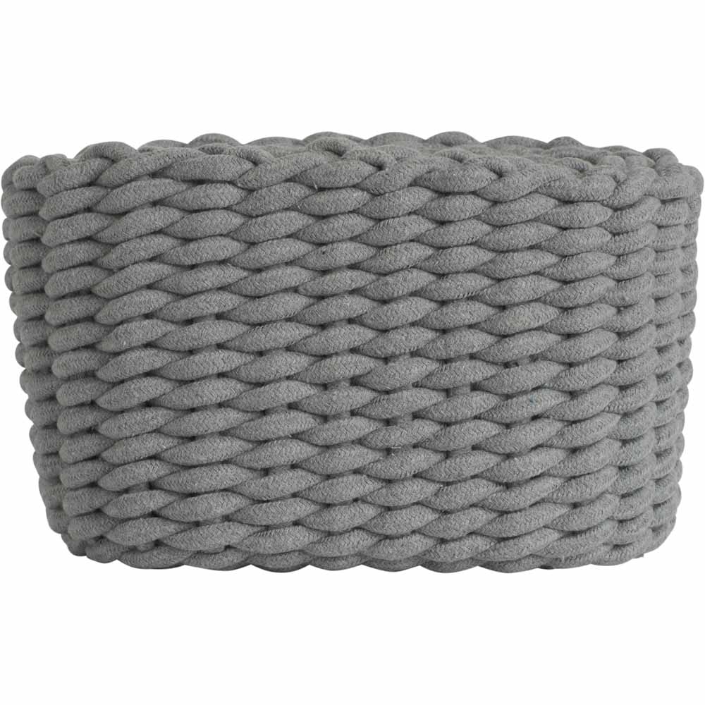 Wilko Grey Cotton Rope Basket 3 Piece Image 2