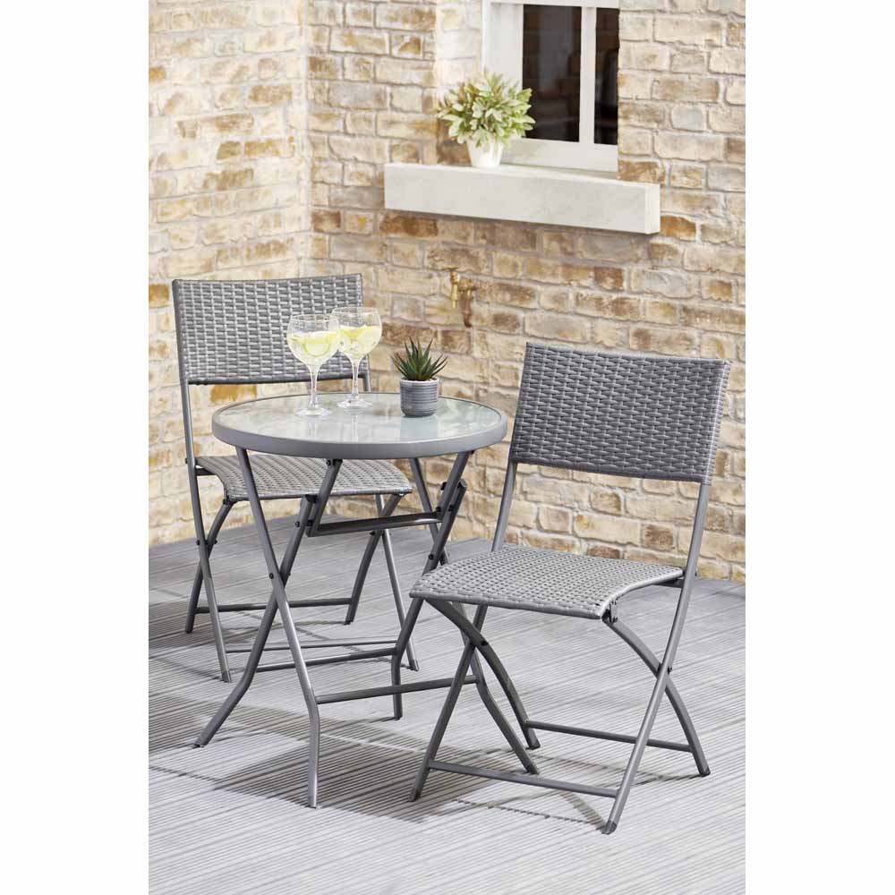 Wilko Rattan Bistro Set Image 7