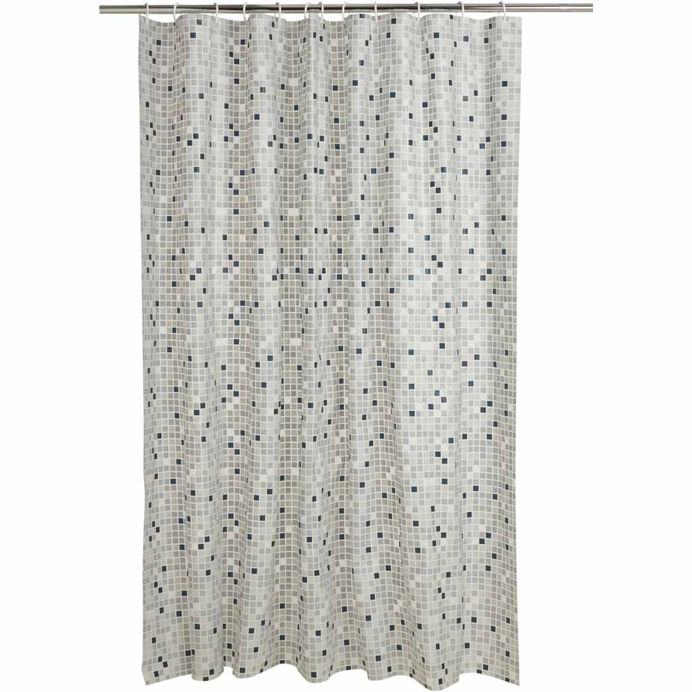 Wilko Shower Curtain Mosaic Image 1