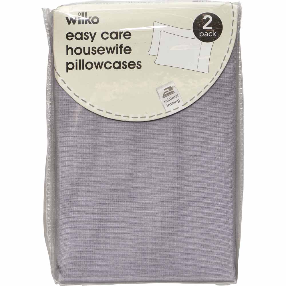 Wilko Greylac Housewife Pillowcase Pair Wilko
