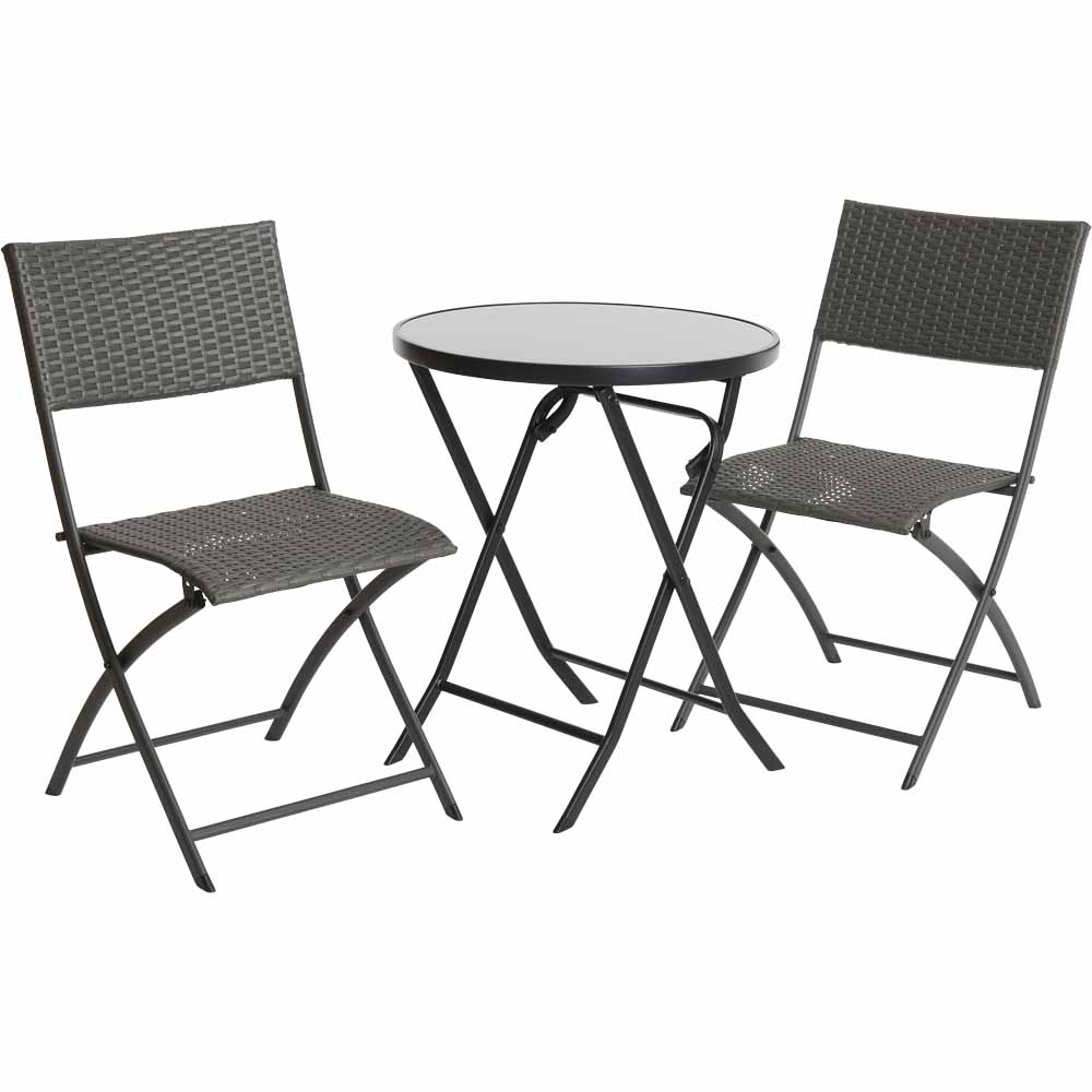 Wilko Rattan Bistro Set Image 1