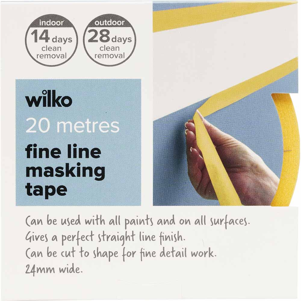 Wilko Fine Line Masking Tape 24mm x 20m Wilko