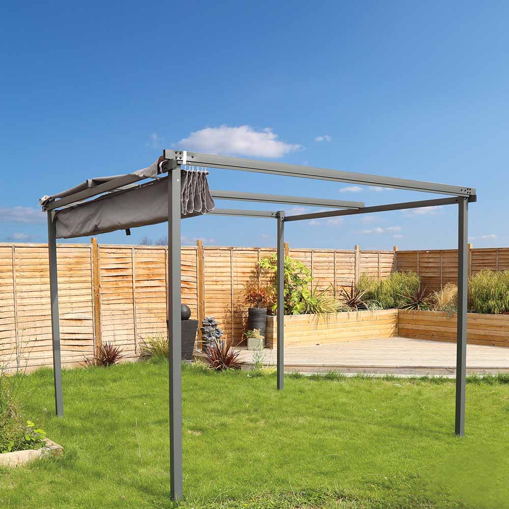 Charles Bentley Premium Canopy Gazebo Grey 3 x 3m Image 3