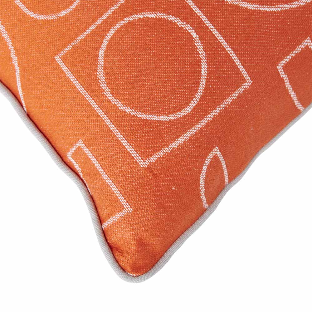 Wilko Geo Woven Cushion Orange 43 x 33cm Image 2
