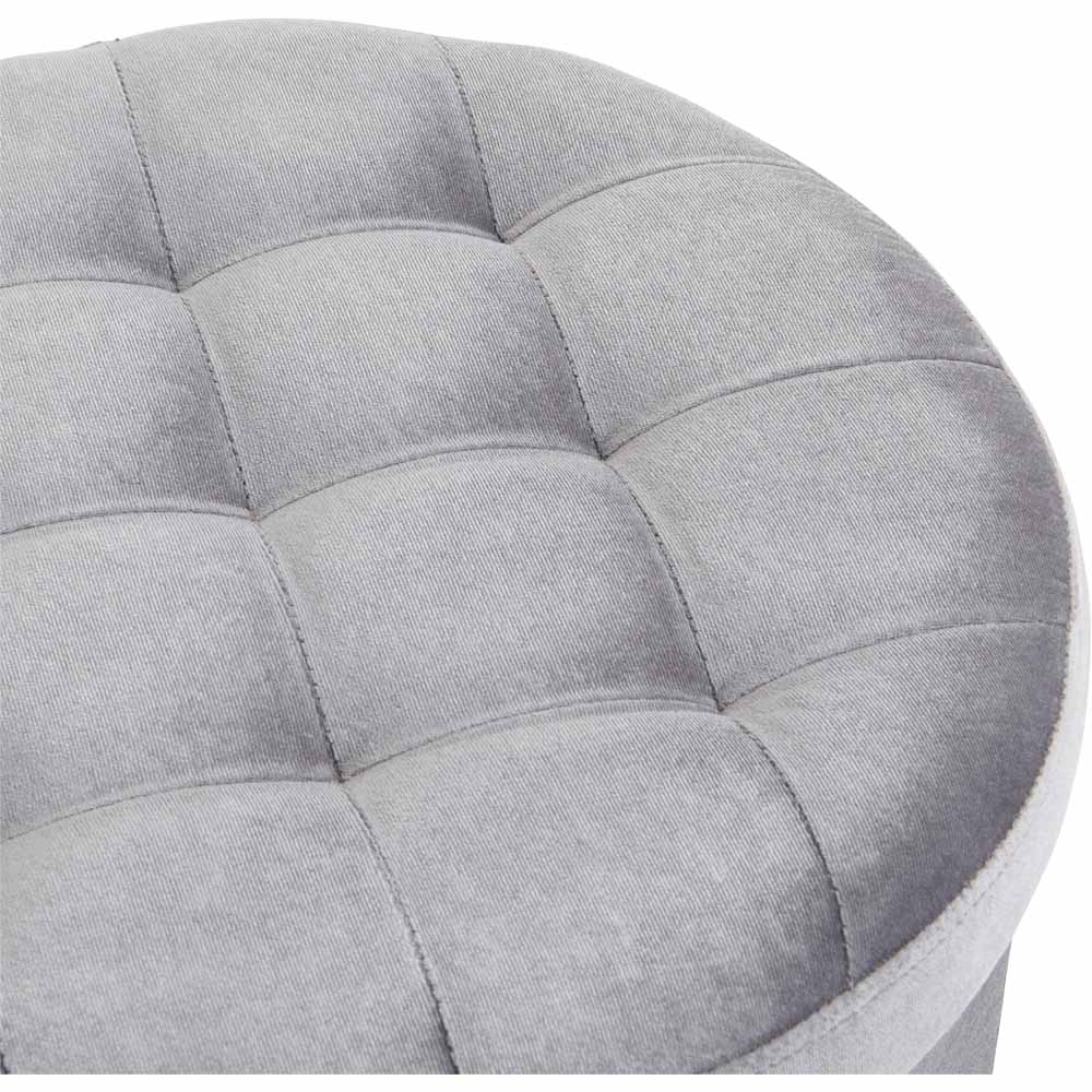 Wilko Grey Foldable Round Storage Stool Image 4