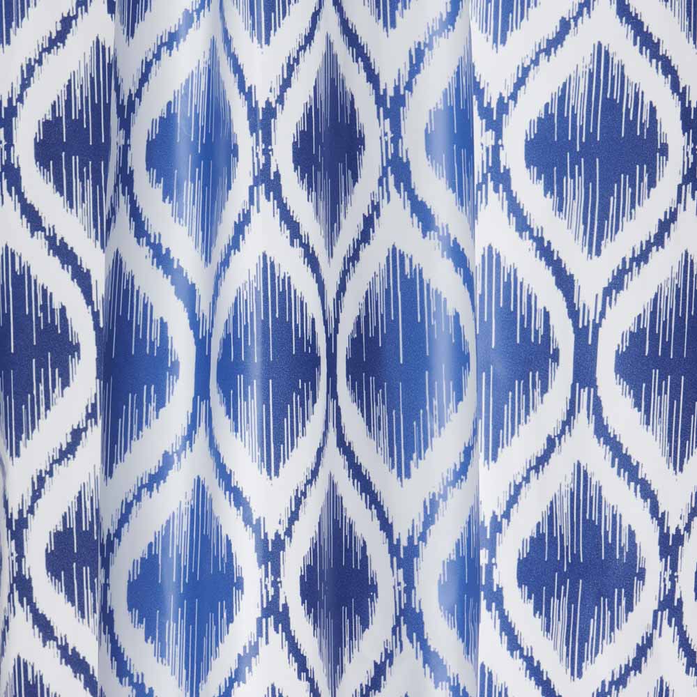 Wilko Blue Aztec Shower Curtain Image 2