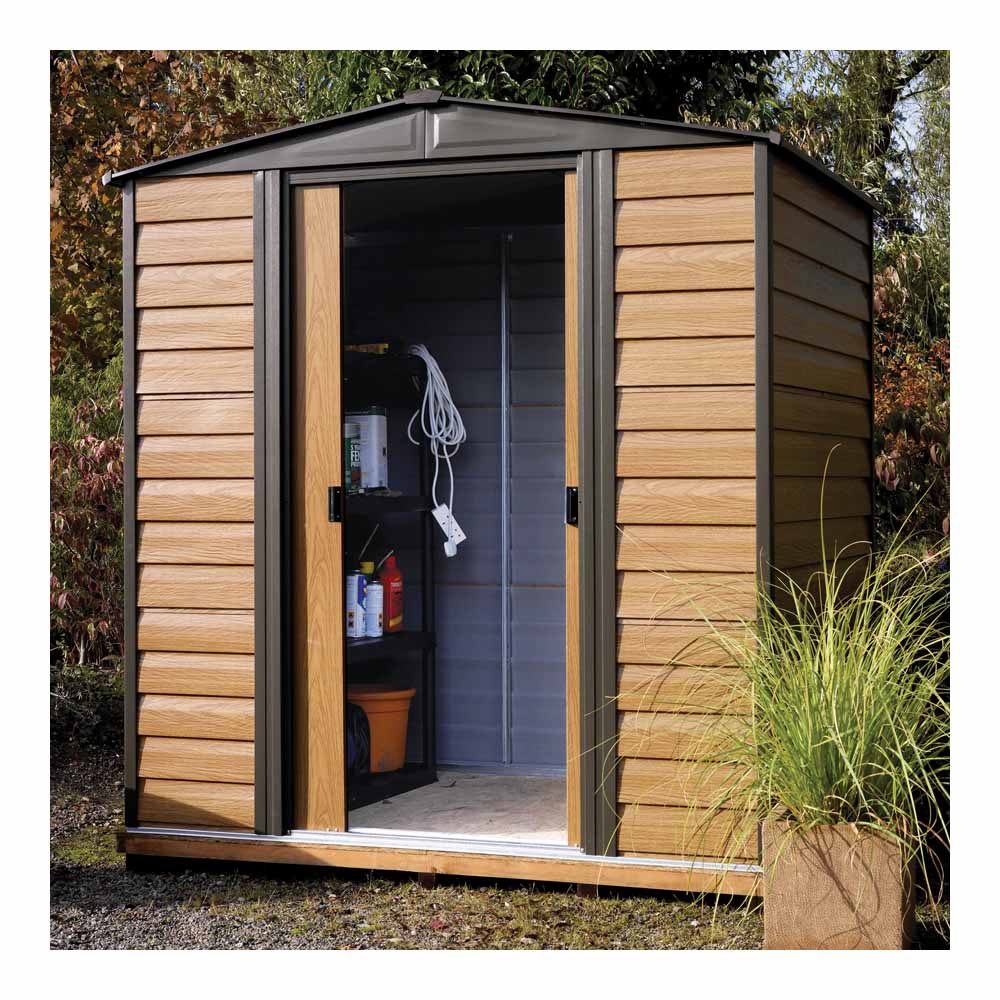 Rowlinson Woodvale Metal Pent Shed 6ft x 5ft Image 1
