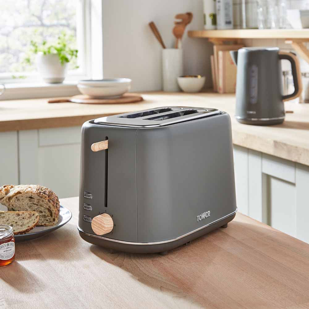 Tower T20027G Grey 2 Slice Scandi Toaster Image 2